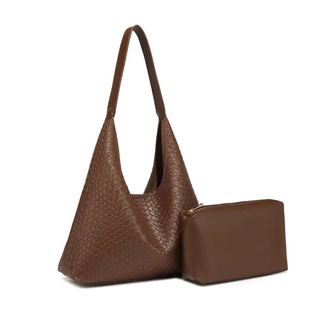 Soft leather woven hobo bag for women Plush Fashion Hub