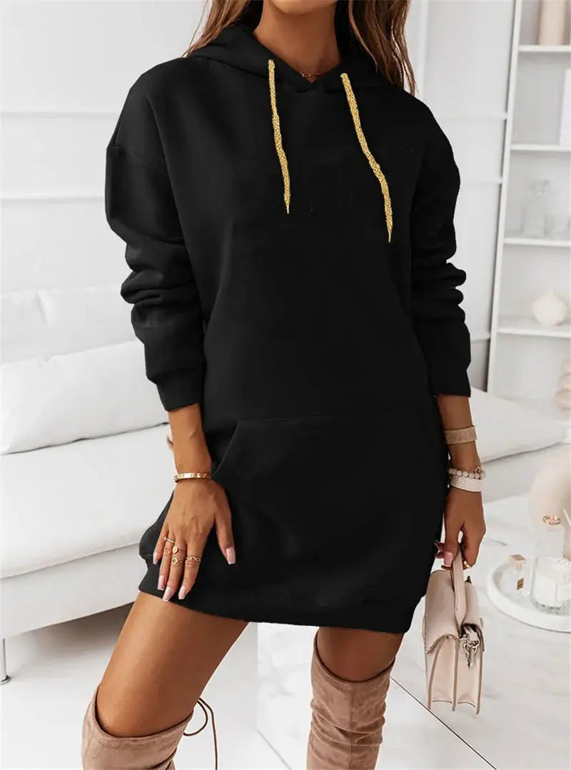 Solid Color Casual Sports Hoodie Sweatshirt - Plush Fashion Hub