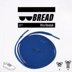 Blue elastic shoelace by Bread in Sonic Blue, flexible and durable for comfortable footwear.