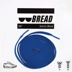 Sonic Blue Bread elastic shoelace with a vibrant blue color and stretchy design, suitable for athletic or casual shoes.