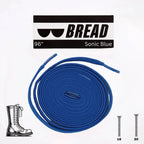 Sonic Blue Bread elastic shoelaces with stretchy, durable design for comfortable, secure fit on sneakers or athletic shoes.