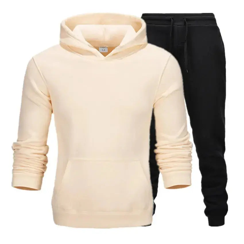 Oversized women's hooded sweatshirt and jogger lounge set in sparkling 220g polyester fabric, by Plush Fashion Hub.