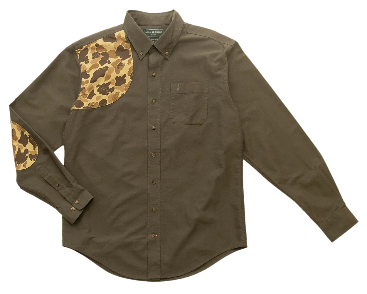 Sportsmans Shirt - Moss Oxford/Original Camo Ball and Buck