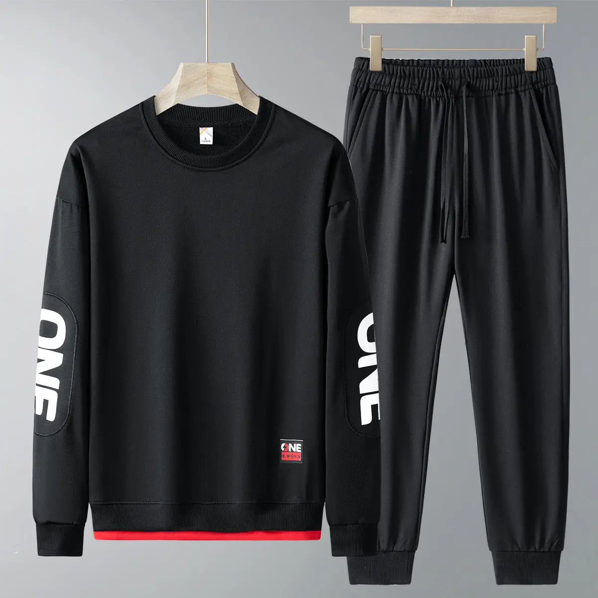 Spring And Autumn New Casual Sweatshirt Trousers Set For Men - Plush Fashion Hub