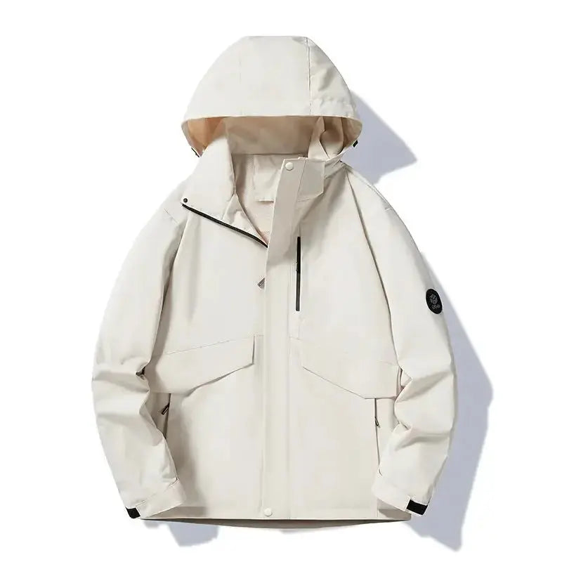 Social Buzz eSIMs mountain hiking jacket, lightweight breathable waterproof windproof outerwear for spring and autumn hikes.
