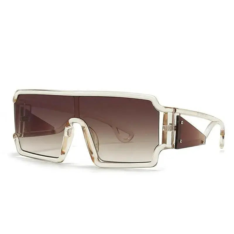 Women's oversized vintage square sunglasses by Plush Fashion Hub with retro style and large rim design.