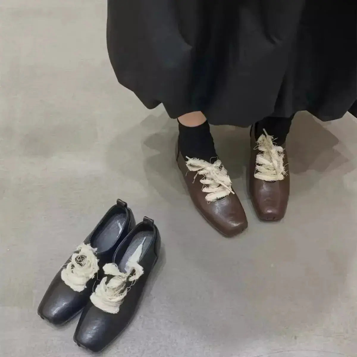 Plush Fashion Hub square toe block heel pumps, comfortable mid-height office dress shoes with stylish design.