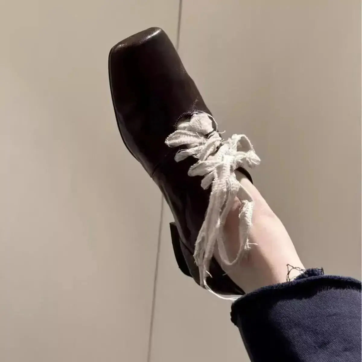 Square toe block heel pumps by Plush Fashion Hub, comfortable mid-height office dress shoes with stylish design.