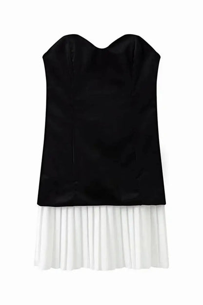 Strapless black Velvet Dress Pretty Little Patriot