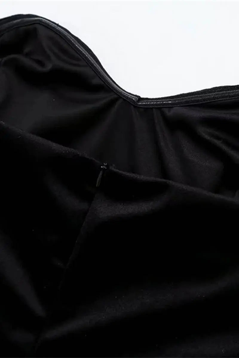 Strapless black Velvet Dress Pretty Little Patriot