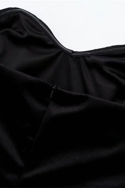 Strapless black Velvet Dress Pretty Little Patriot