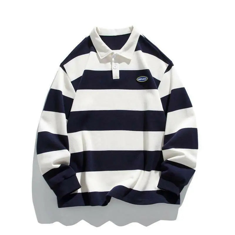 Striped Cotton Polo Jersey - Plush Fashion Hub
