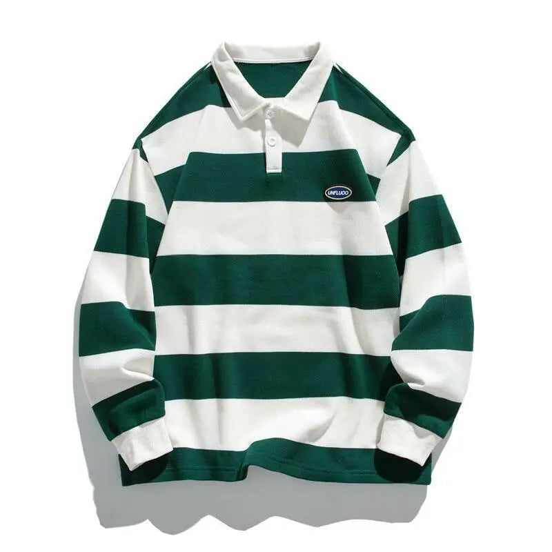Striped Cotton Polo Jersey - Plush Fashion Hub