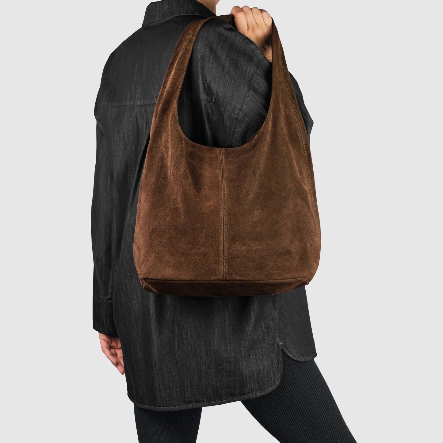 Suede Leather Hobo Bag TAKEASY
