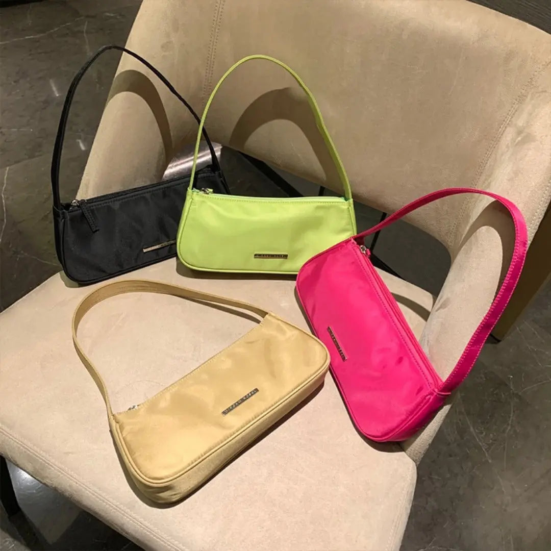 Summer Mini Women's Shoulder Bag – Stylish Nylon Oxford Cloth Underarm Bag, Fashionable & Versatile Baguette Bag hobo Plush Fashion Hub