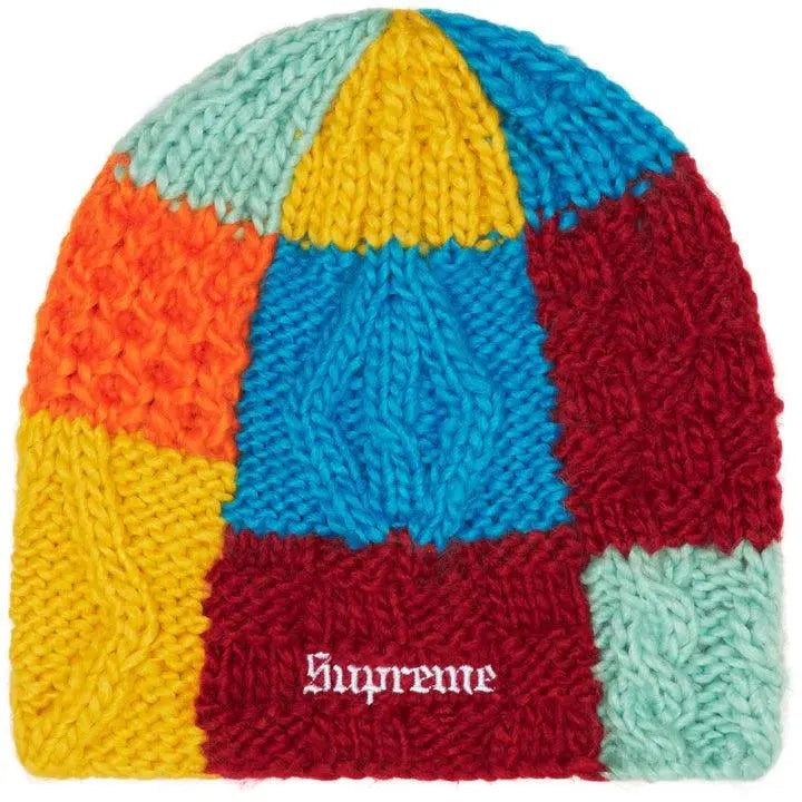 Supreme Block Knit Beanie Multicolor Supra Sneakers