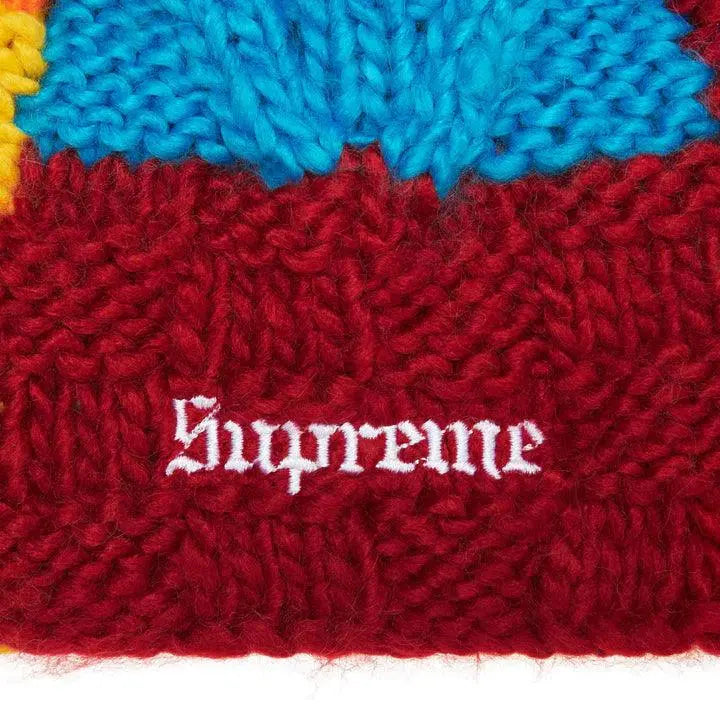 Supreme Block Knit Beanie Multicolor Supra Sneakers