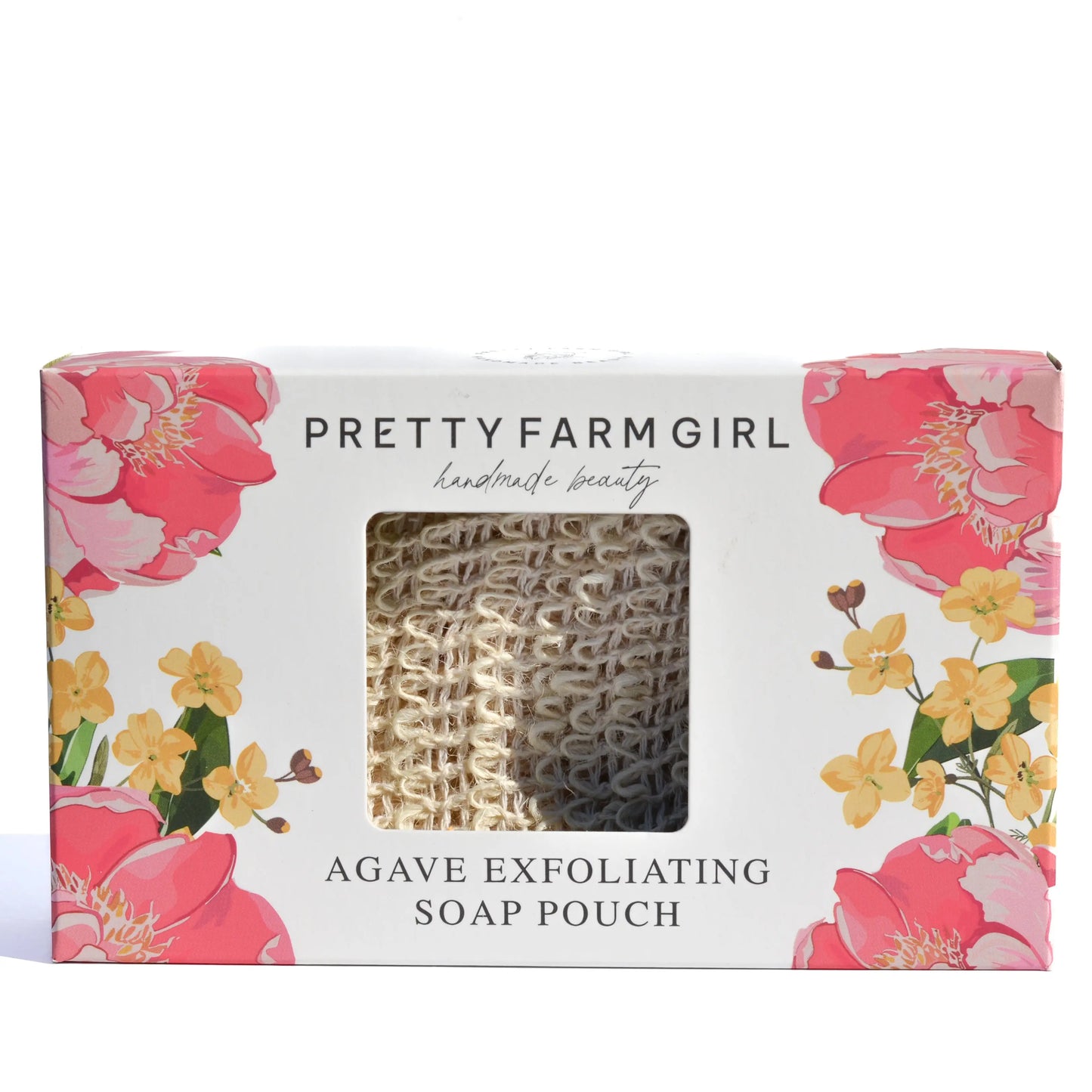 Three Natural Agave Exfoliating Soap Saving Cloth Pouch Pretty farm girl