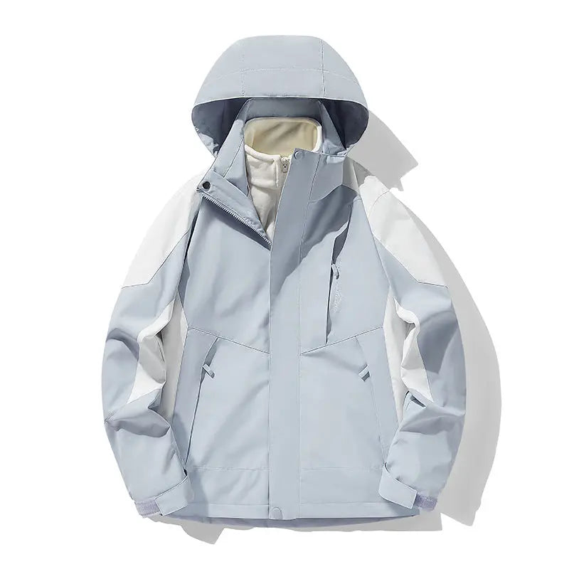 Three-in-one Removable Fleece-lined Thickened Windproof Jacket Mountaineering Social Buzz eSIMs