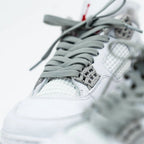 Gray elastic shoelaces by Bread, featuring the Vulture Gray design, suitable for comfortable and secure shoe fastening.