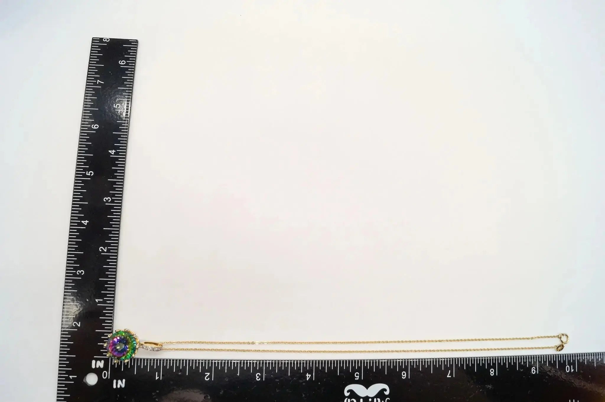 VTG Mystic Topaz Cubic Zirconia Gold Vermeil Sterling Silver Crown Necklace - Plush Fashion Hub