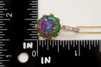 VTG Mystic Topaz Cubic Zirconia Gold Vermeil Sterling Silver Crown Necklace - Plush Fashion Hub