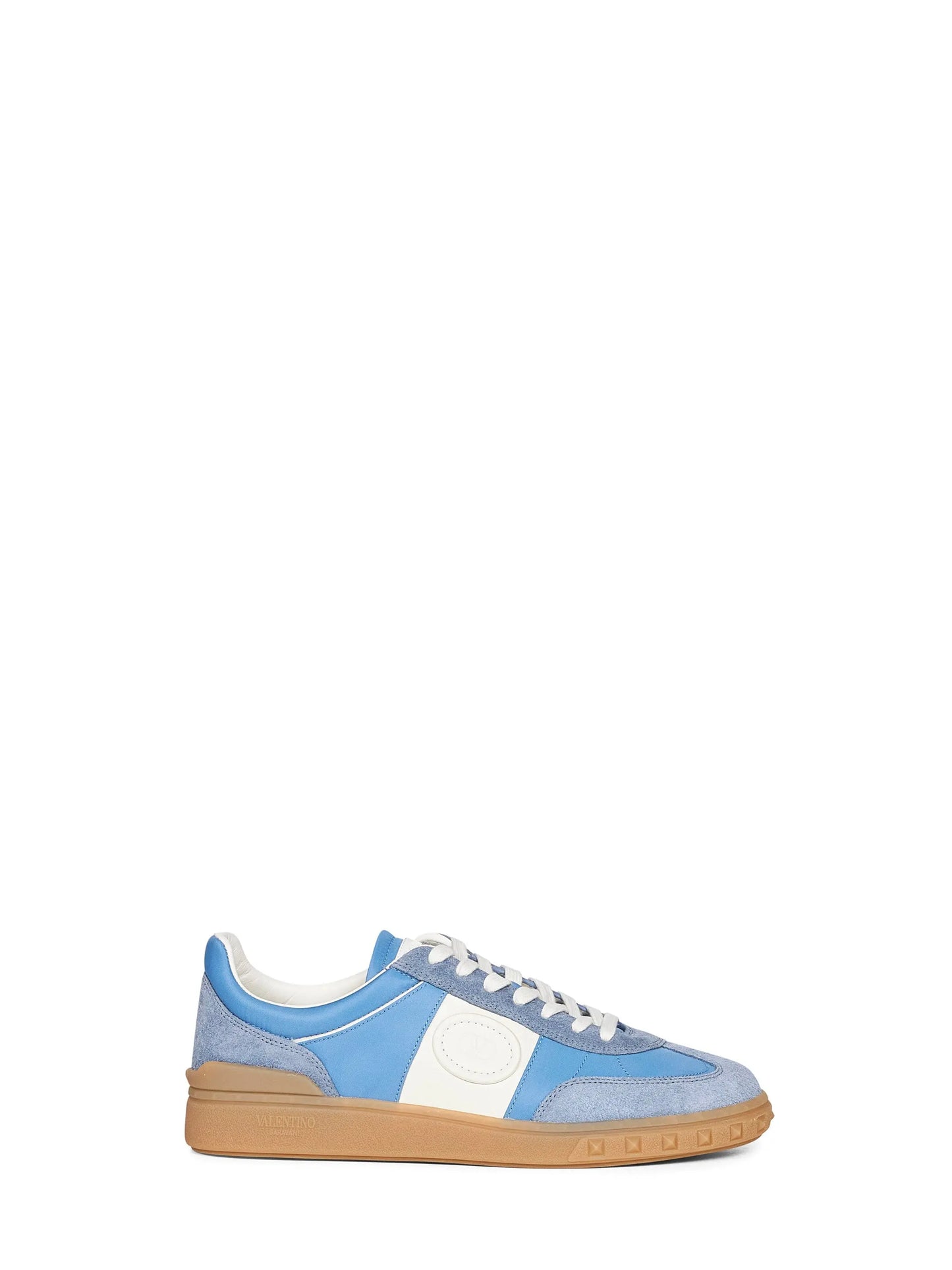 Valentino Garavani Men Light Blue Suede And Nylon Upvillage Sneakers Luosophy