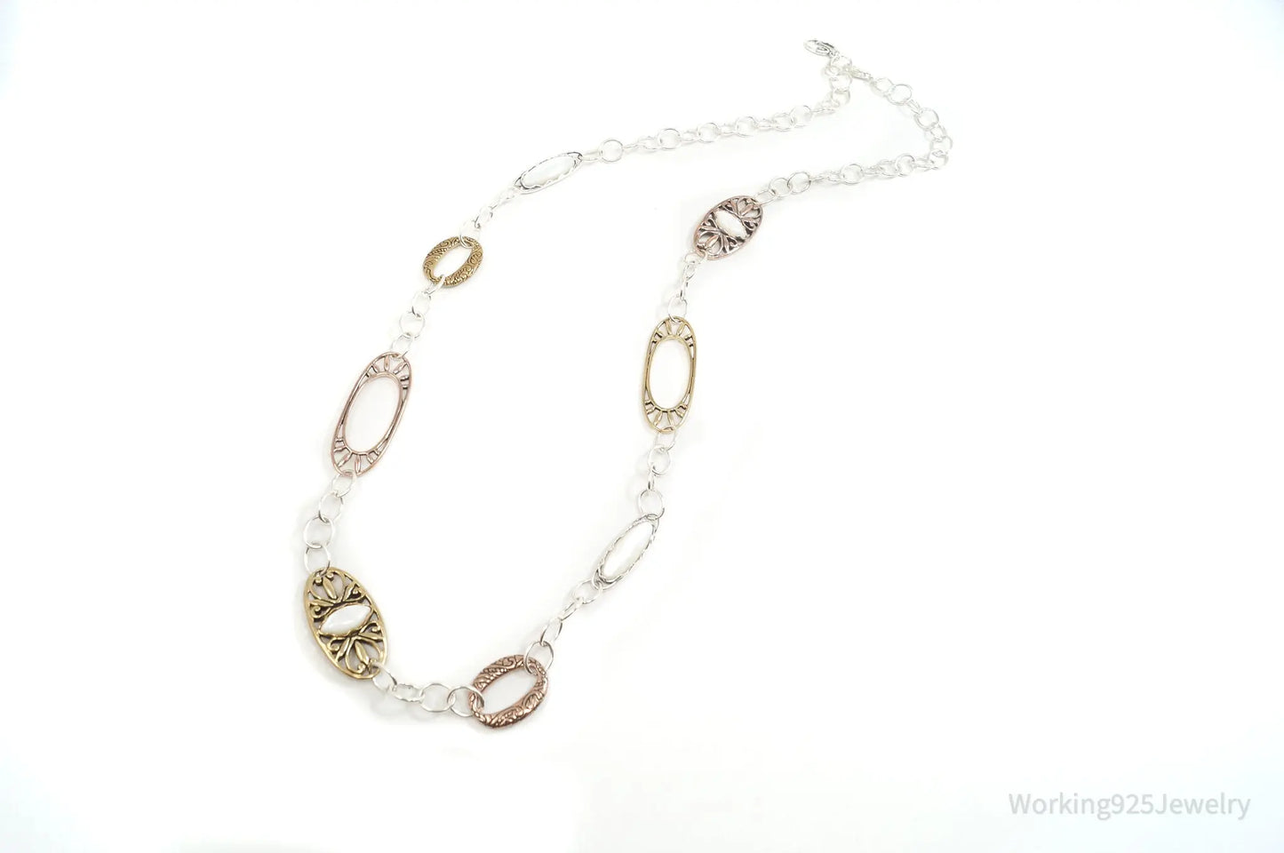 Vintage Designer Carolyn Pollack Relios Collection Sterling Silver Necklace Plush Fashion Hub