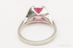 Vintage Espo pink cubic zirconia sterling silver ring in size 5, jewelry accessory with elegant design and sparkling stones.