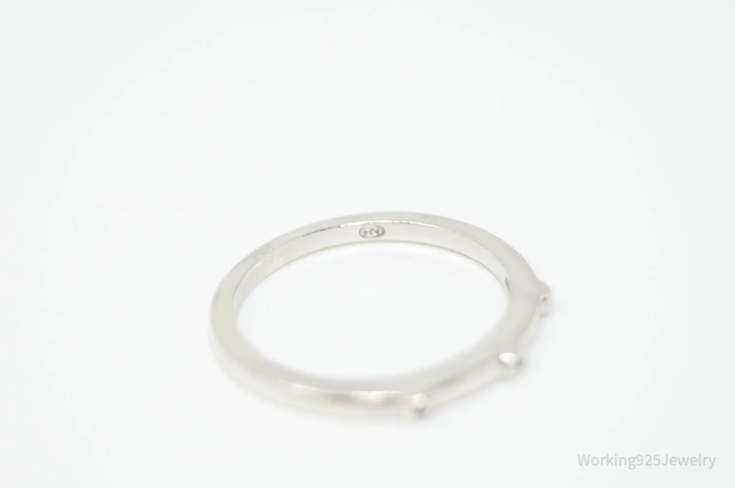 Vintage Designer Heng Ngai Diamond Sterling Silver Ring - Size 6.75 Plush Fashion Hub