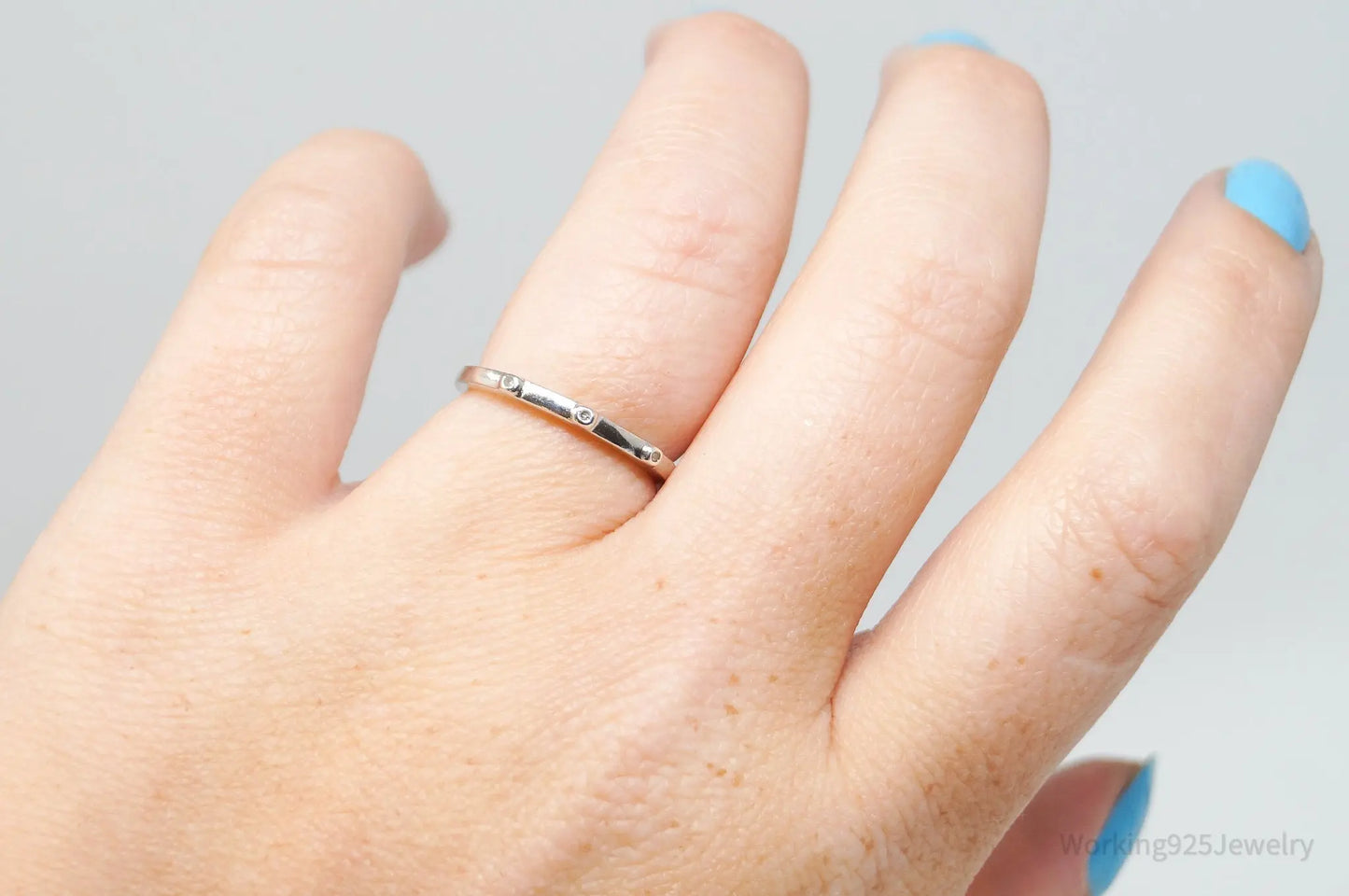 Vintage Designer Heng Ngai Diamond Sterling Silver Ring - Size 6.75 Plush Fashion Hub