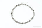 Vintage Diamonds Linked Hearts Sterling Silver Bracelet - Plush Fashion Hub