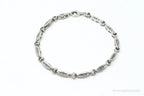 Vintage Diamonds Linked Hearts Sterling Silver Bracelet - Plush Fashion Hub