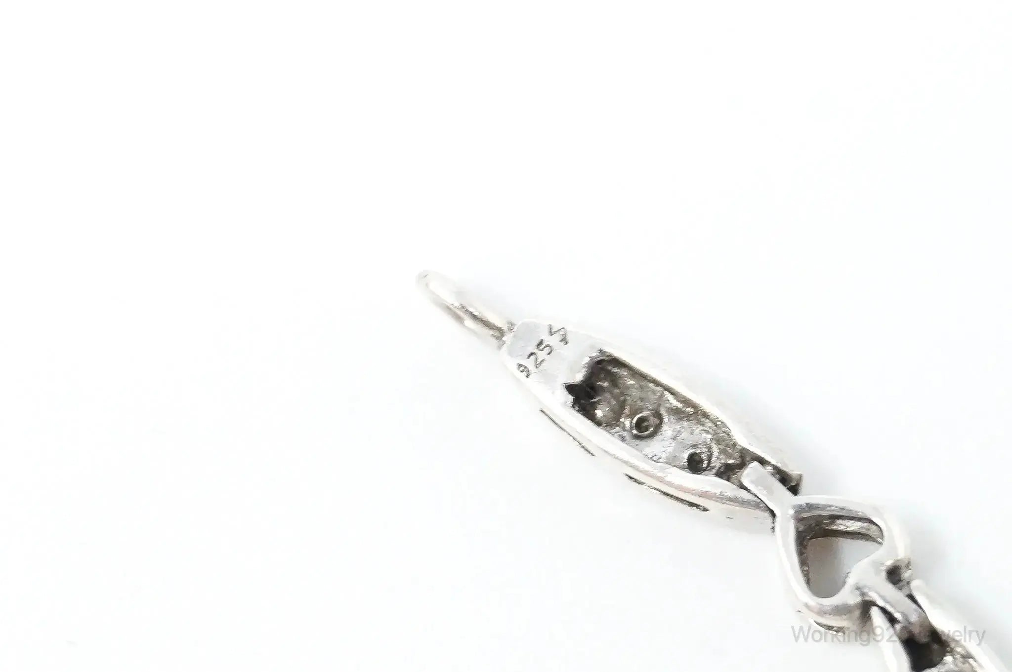 Vintage Diamonds Linked Hearts Sterling Silver Bracelet - Plush Fashion Hub