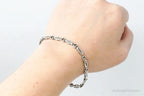 Vintage Diamonds Linked Hearts Sterling Silver Bracelet - Plush Fashion Hub
