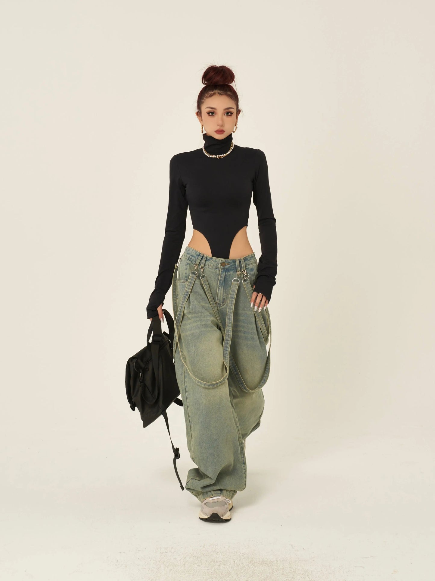 Vintage Loose Wide-Leg Straight-Leg Jeans PAINEVIDA