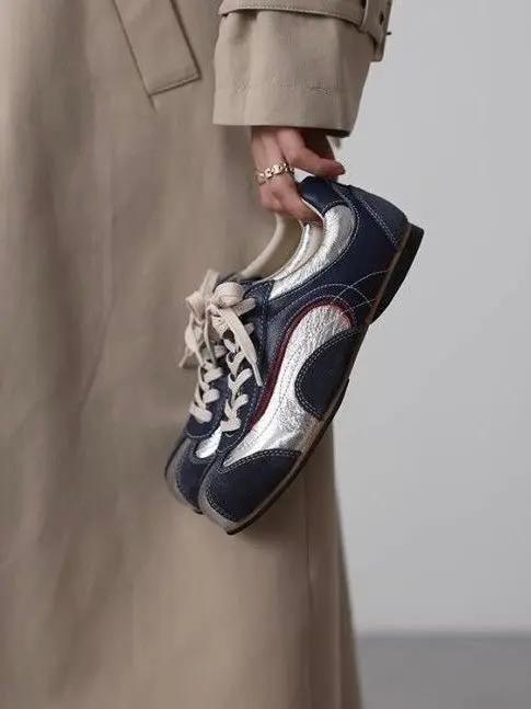 Vintage Platform Lace-up Cuban Sneakers Shoes Plush Fashion Hub