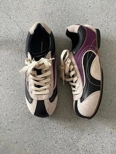 Vintage Platform Lace-up Cuban Sneakers Shoes Plush Fashion Hub