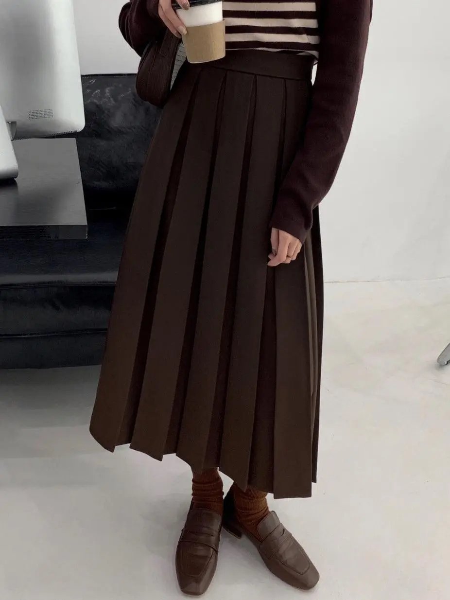 Vintage Pleated Skirt A-Line Skirt Plush Fashion Hub