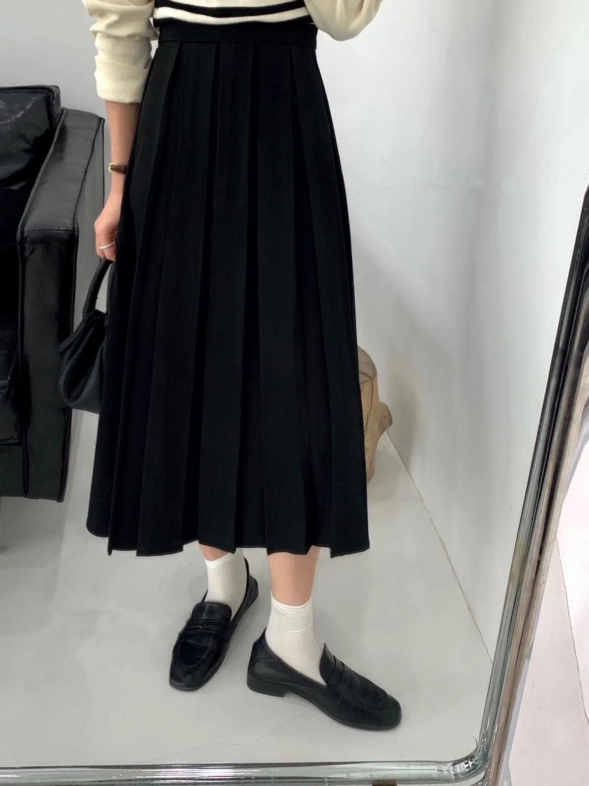 Vintage Pleated Skirt A-Line Skirt Plush Fashion Hub