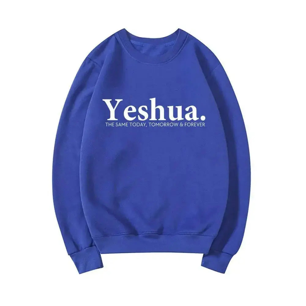 Vintage Yeshua Christian faith sweatshirt by Plush Fashion Hub, featuring retro religious design and comfortable sweatshirt style.