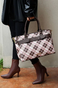 “Vivian” Plaid Satchel Bag OyeraCharisma