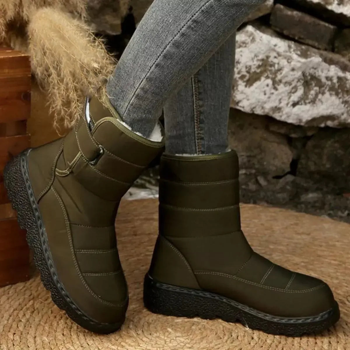 Warm Padded Waterproof Snow Boots - Plush Fashion Hub