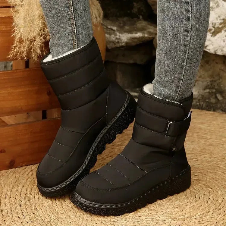 Warm Padded Waterproof Snow Boots - Plush Fashion Hub