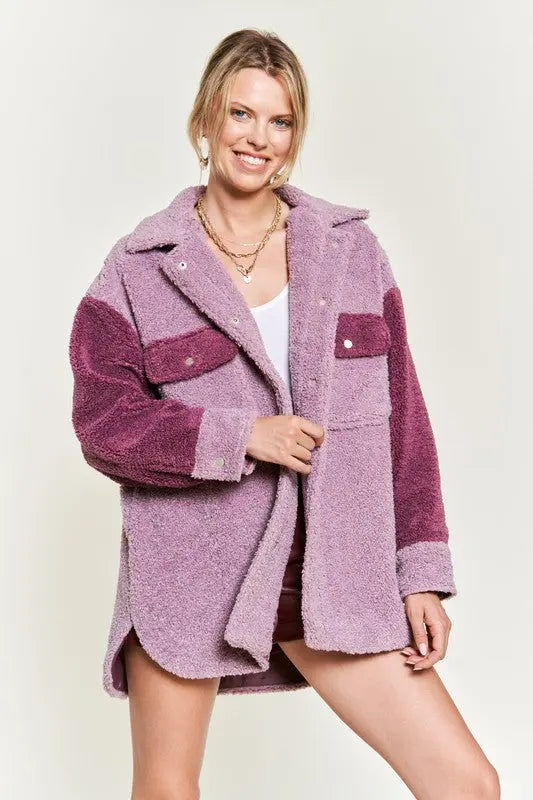 “Warm & Fuzzy Here” Sherpa Jacket OyeraCharisma