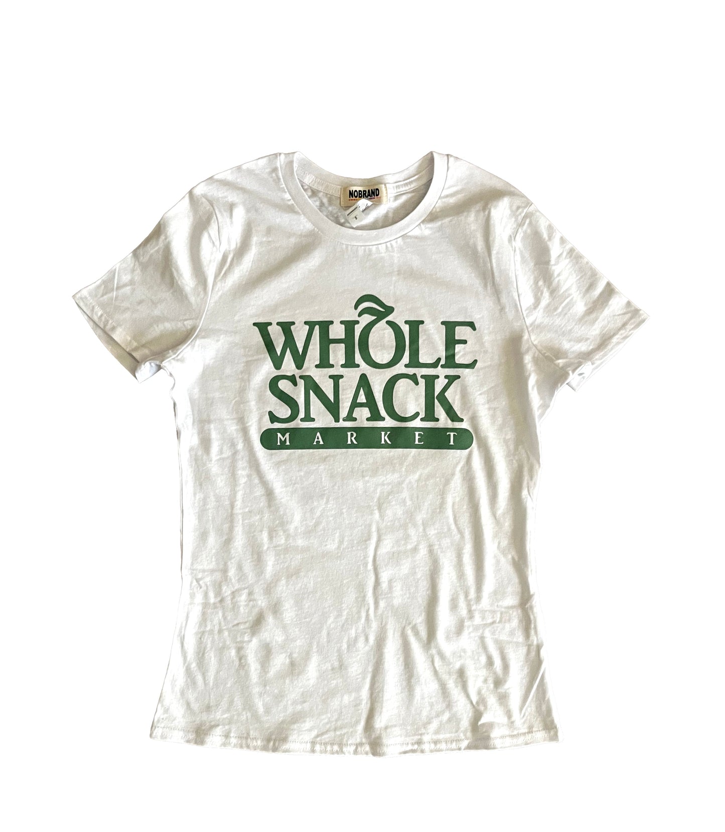 Pink Whole Snack T-shirt for ladies by Plush Fashion Hub, featuring a casual fit and graphic design on the front.