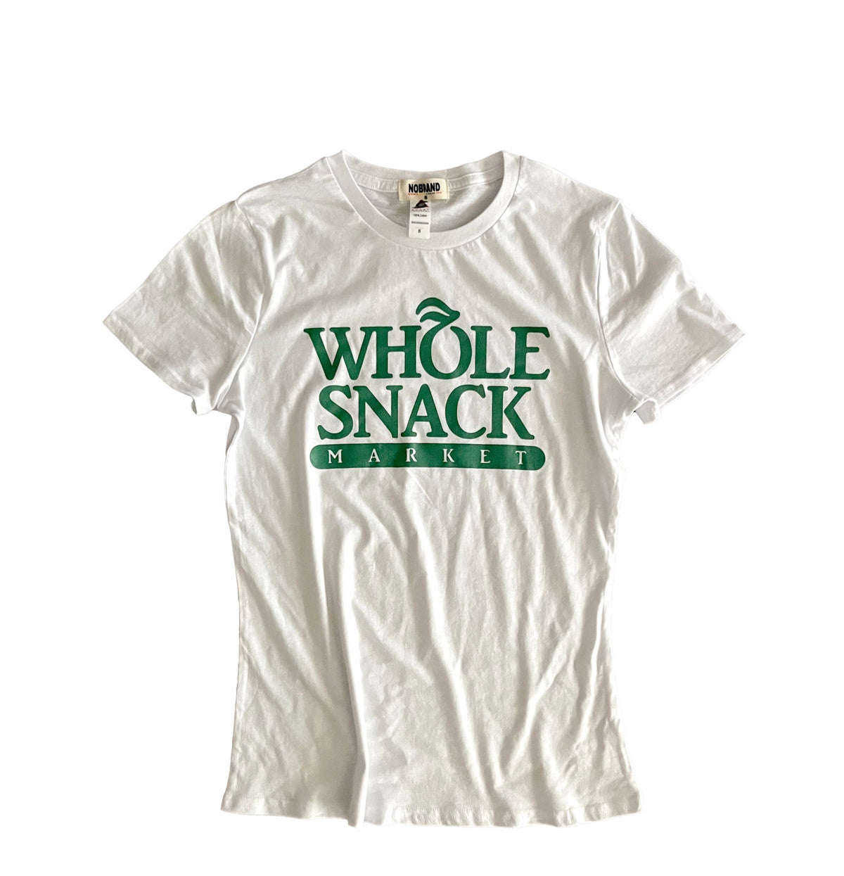 Pink women's T-shirt from Plush Fashion Hub featuring a casual fit and "Whole Snack" graphic design on the front.