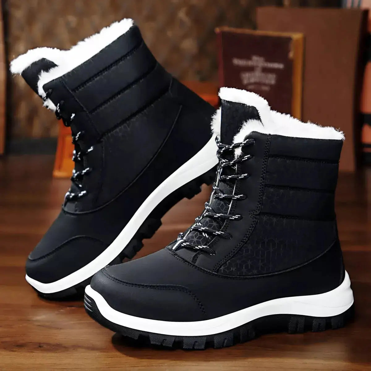 Winter Waterproof Snow Boots with Warm Fur Lining - Plush Fashion Hub