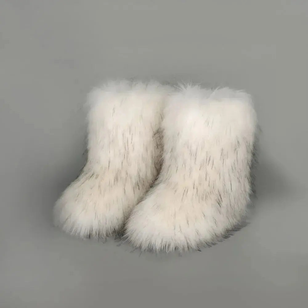 Thermal Fuzzy Platform Boots - Plush Fashion Hub