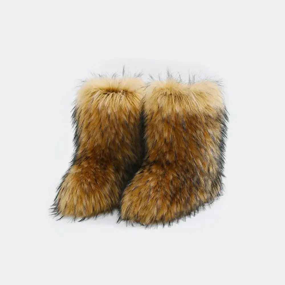Thermal Fuzzy Platform Boots - Plush Fashion Hub